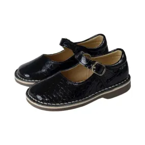 1132 - Navy Patent Leather Strap for Girl by Clarys