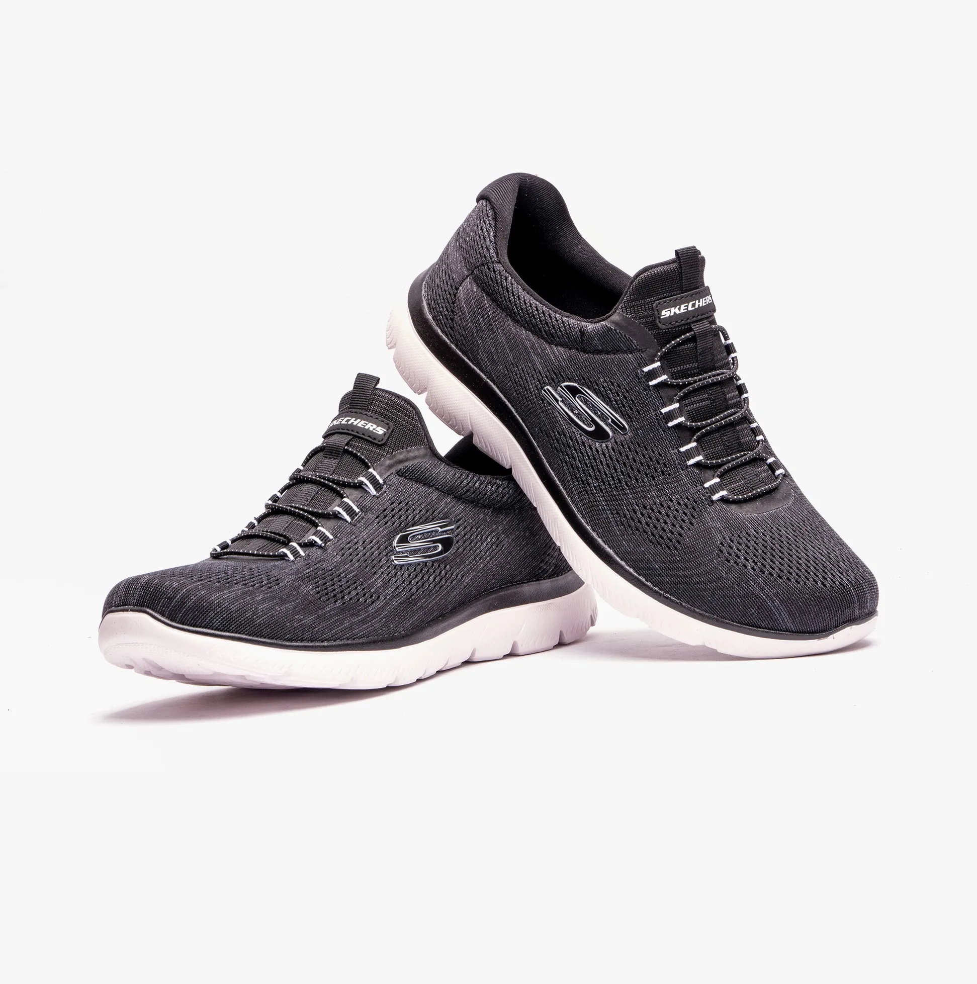 150113/BKW SUMMITS-FUN FLARE Womens Shoes Black/White