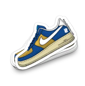 Air Force 1 Low "Undefeated Blue Gold" Sneaker Sticker