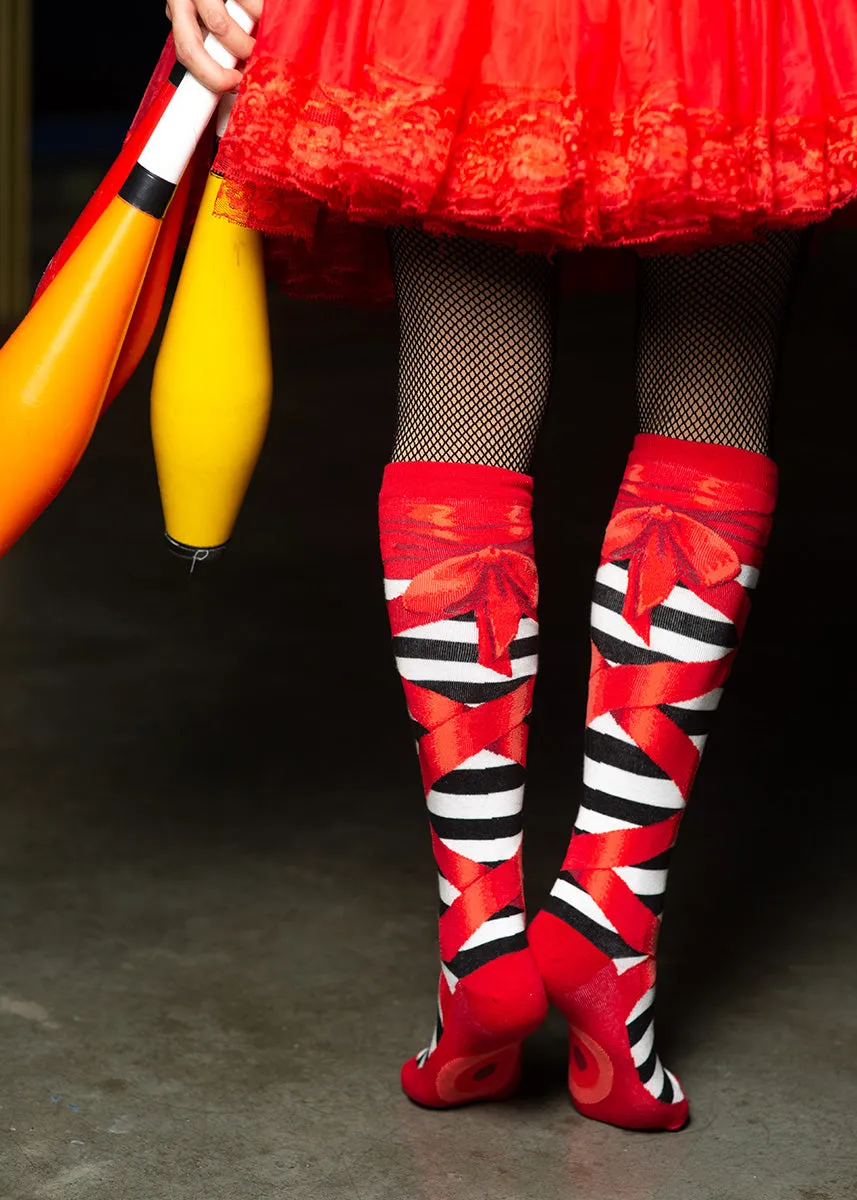 Ballet Slippers Knee Socks
