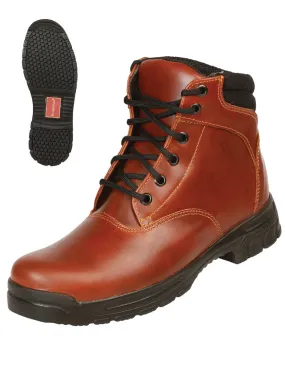 Botines Casuales con Agujetas de Piel Genuina para Mujer/Joven 'El General' - ID: 43365