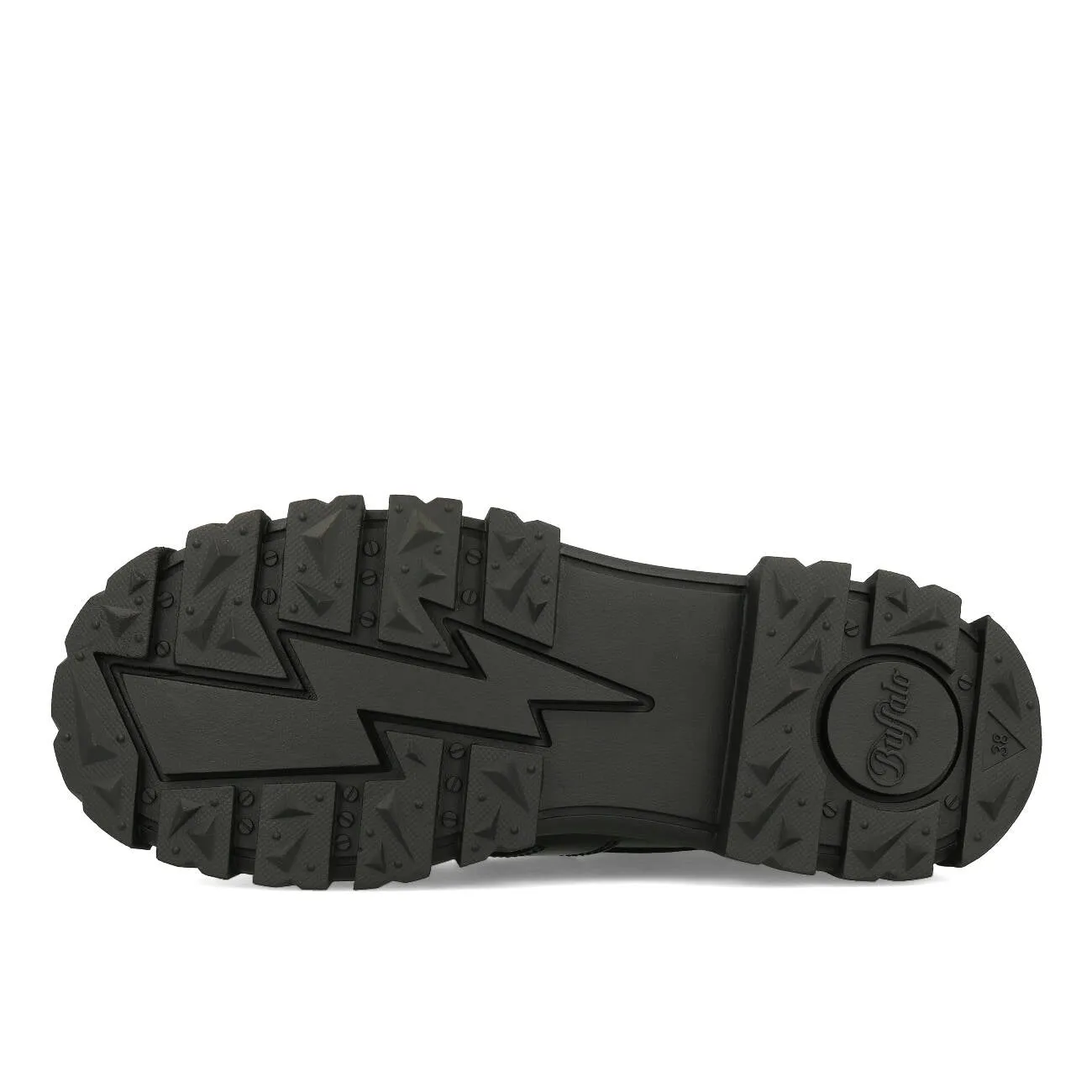 Buffalo Aspha Bike Bootie Flat Damen Vegan Box Nappa Black