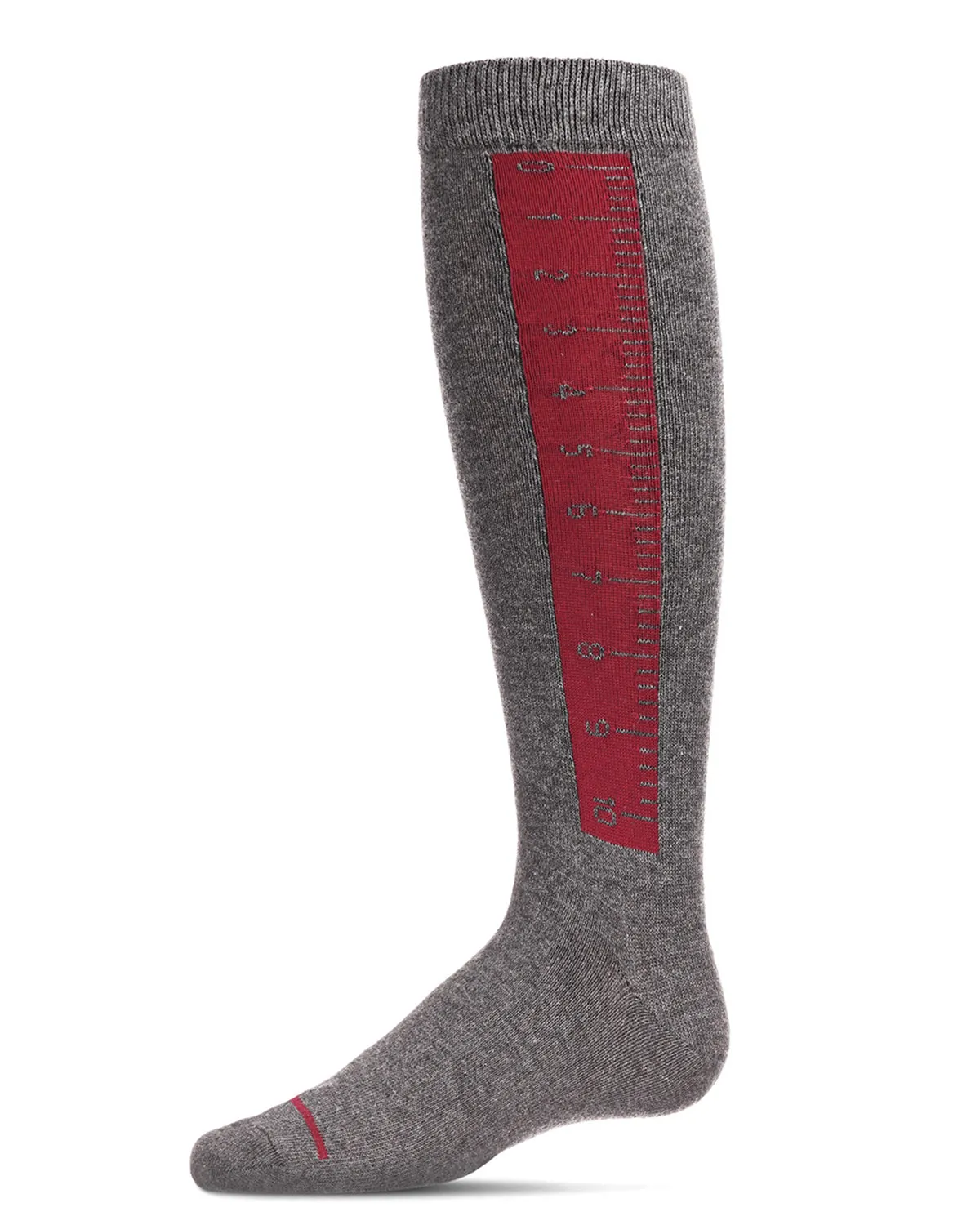 Cotton Blend Ruler Knee High Socks
