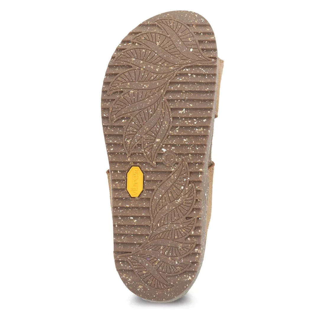 Dayna Two Strap Suede Sandal in Tan