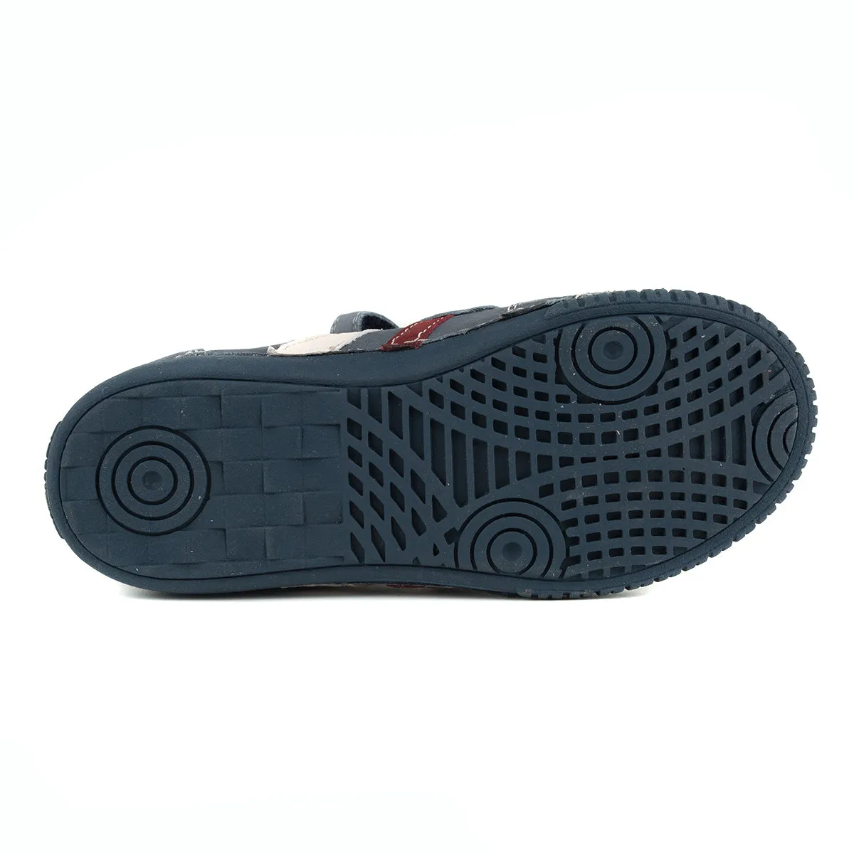 D.D. Step big kid boy high-top shoes grey with red, white, green stripe size US 13-4