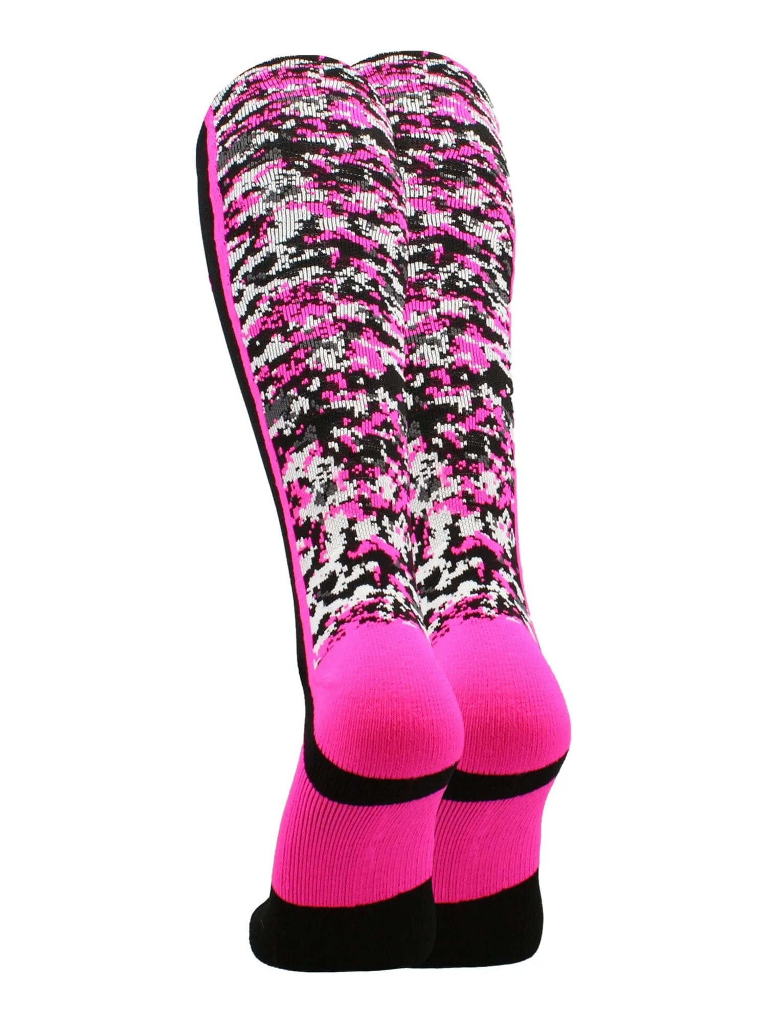 Digital Camo Aware Over the Calf Socks Pink Ribbon Softball Soccer Football