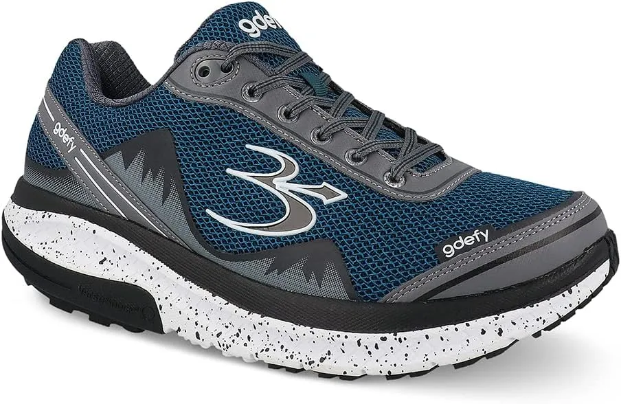 G-DEFY Mighty Walk Men’s Orthopedic Walking Shoe | VersoShock Technology for Pain Associated with Running | Prolonged Standing | Arch Support | Diabetic Shoes | Wide Shoes | Free Custom Orthotic