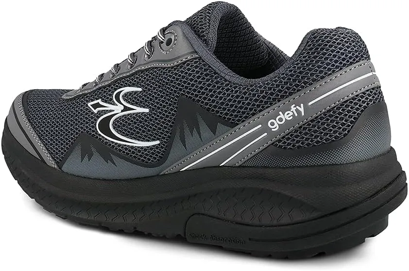 G-DEFY Mighty Walk Men’s Orthopedic Walking Shoe | VersoShock Technology for Pain Associated with Running | Prolonged Standing | Arch Support | Diabetic Shoes | Wide Shoes | Free Custom Orthotic