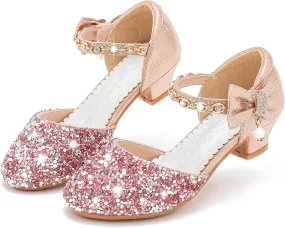 Girls Sandals Closed Toe Heels Wedding Party Girls Dress Shoes Toddler Little Big Kid