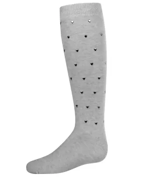 Girls' Sweetheart Studded Knee-High Socks