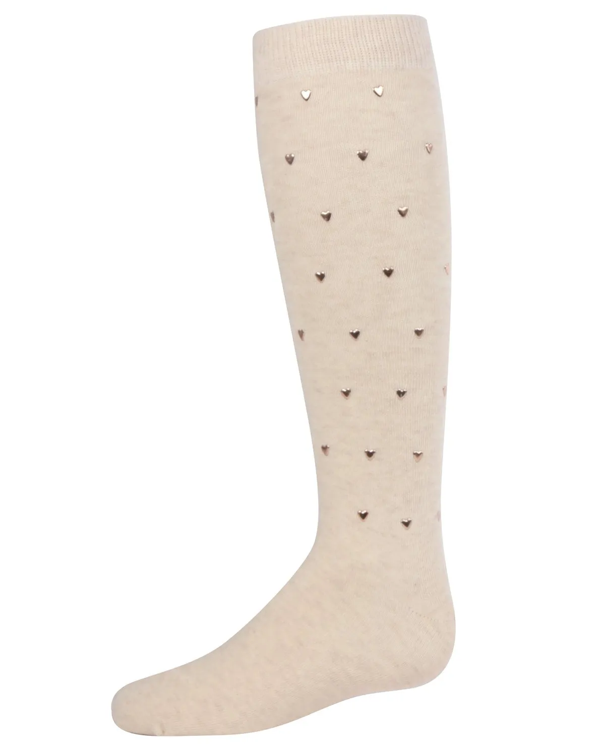 Girls' Sweetheart Studded Knee-High Socks