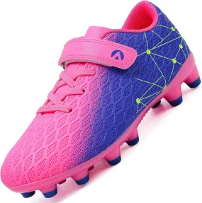 Kids Soccer Cleats Boys Girls Firm Ground Soccer FG/AG Soccer Athletic Outdoor Football Shoes Youth Turf Soccer Cleat Soccer Shoes for Little/Big Kid