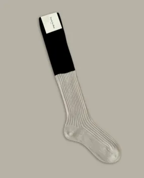 Maria La Rosa Black & Tan Knee High Socks