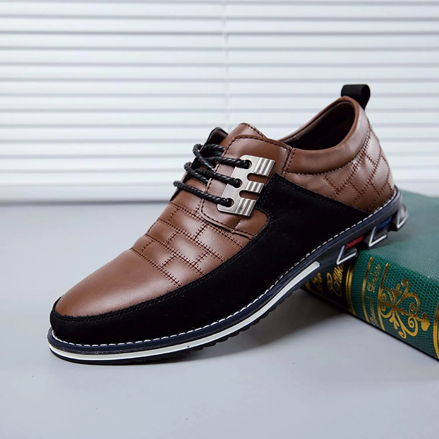 Meidiastra Men Casual Shoes Fashion Walking Shoes Loafers Casual Business Leather Shoes Flat Driving Shoes Dress Sneakers for Male