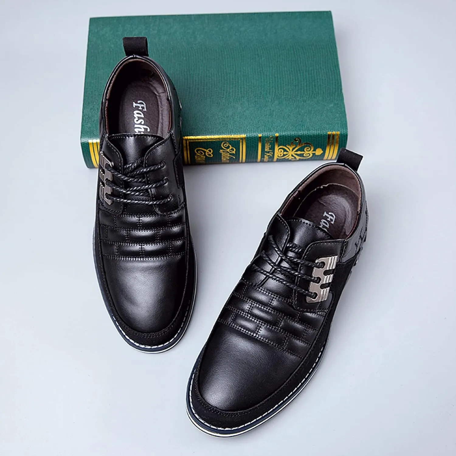 Meidiastra Men Casual Shoes Fashion Walking Shoes Loafers Casual Business Leather Shoes Flat Driving Shoes Dress Sneakers for Male