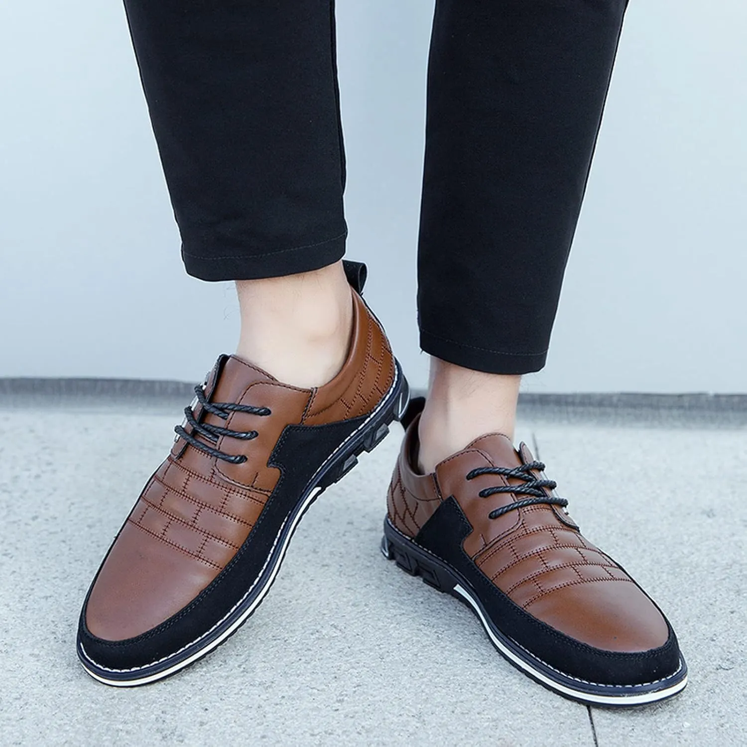 Meidiastra Men Casual Shoes Fashion Walking Shoes Loafers Casual Business Leather Shoes Flat Driving Shoes Dress Sneakers for Male