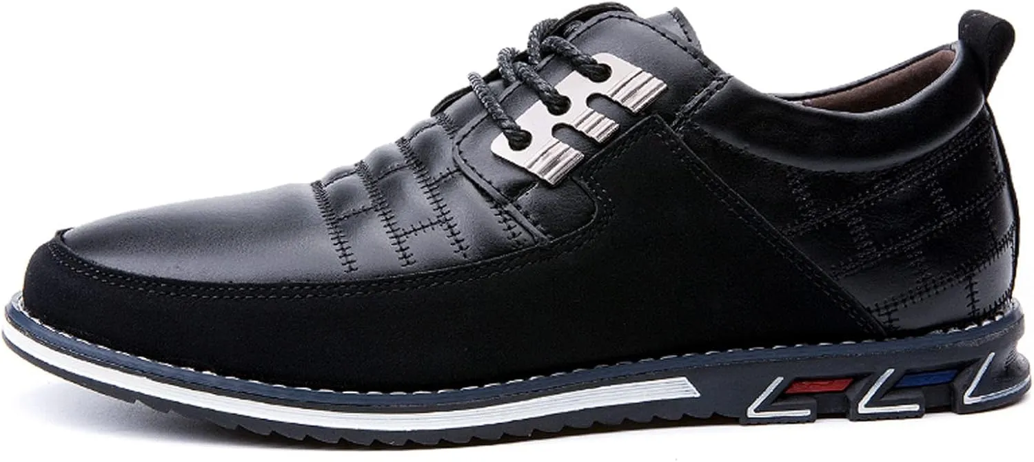 Meidiastra Men Casual Shoes Fashion Walking Shoes Loafers Casual Business Leather Shoes Flat Driving Shoes Dress Sneakers for Male