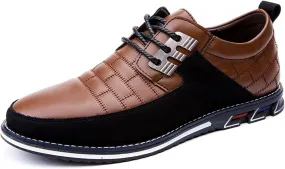 Meidiastra Men Casual Shoes Fashion Walking Shoes Loafers Casual Business Leather Shoes Flat Driving Shoes Dress Sneakers for Male