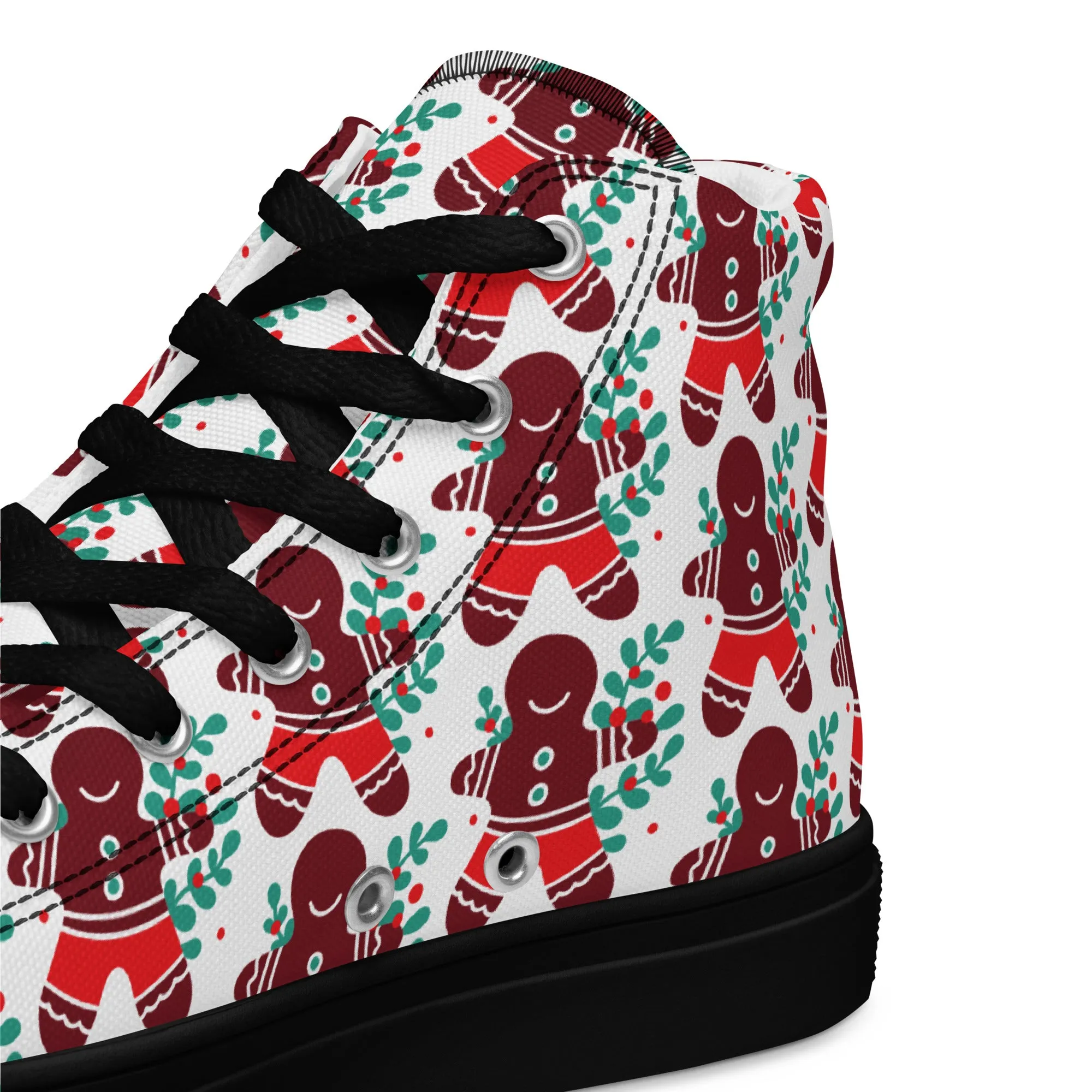 Men Christmas High Top Canvas Shoes (Glamourange Holiday Magic Canvas Shoes For Men - 008)