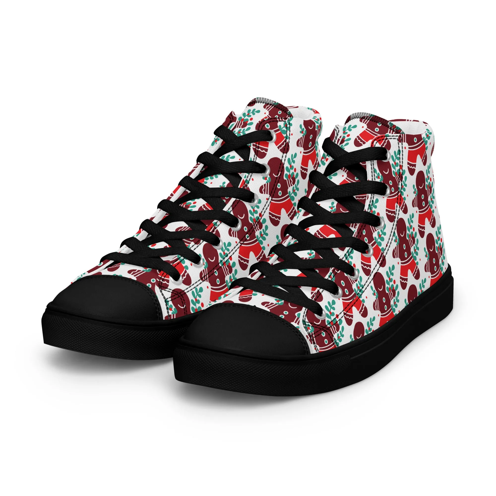 Men Christmas High Top Canvas Shoes (Glamourange Holiday Magic Canvas Shoes For Men - 008)