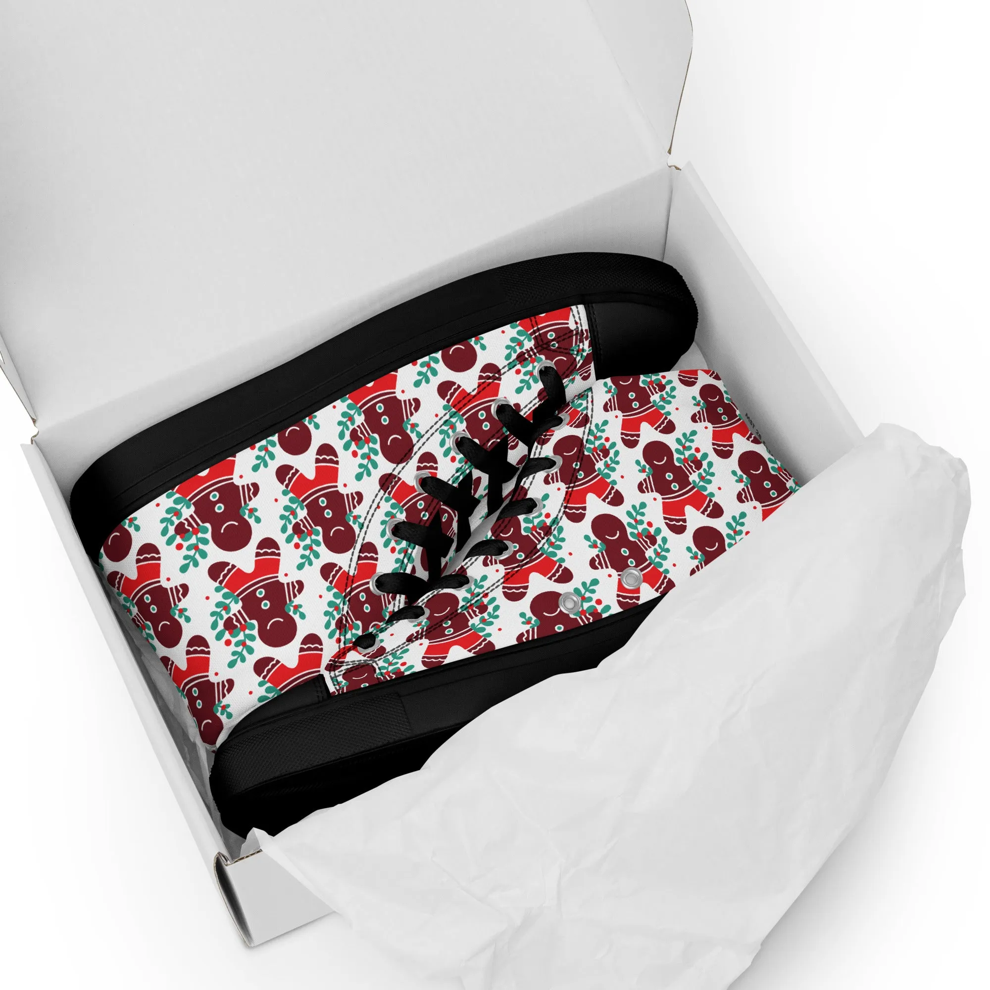 Men Christmas High Top Canvas Shoes (Glamourange Holiday Magic Canvas Shoes For Men - 008)