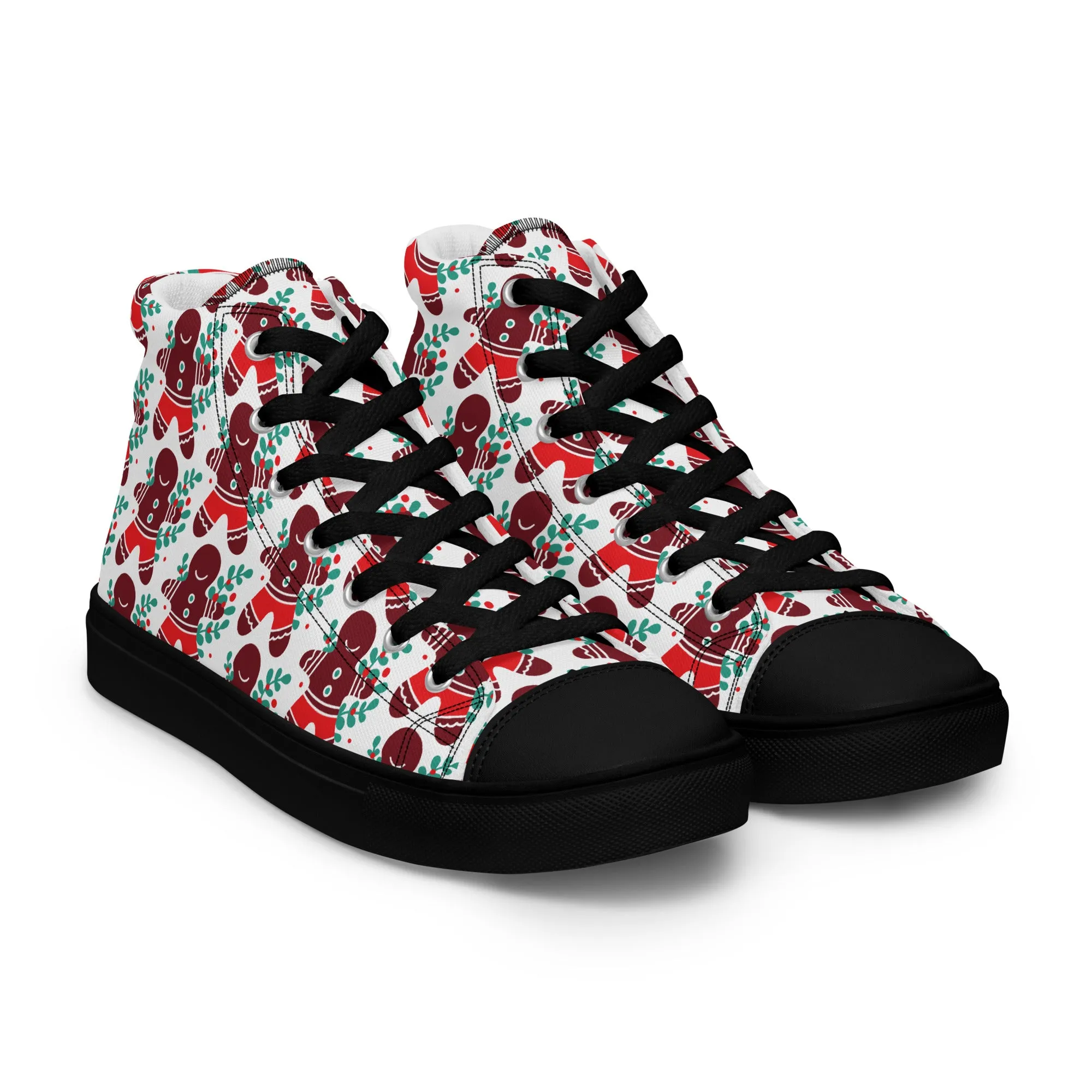 Men Christmas High Top Canvas Shoes (Glamourange Holiday Magic Canvas Shoes For Men - 008)