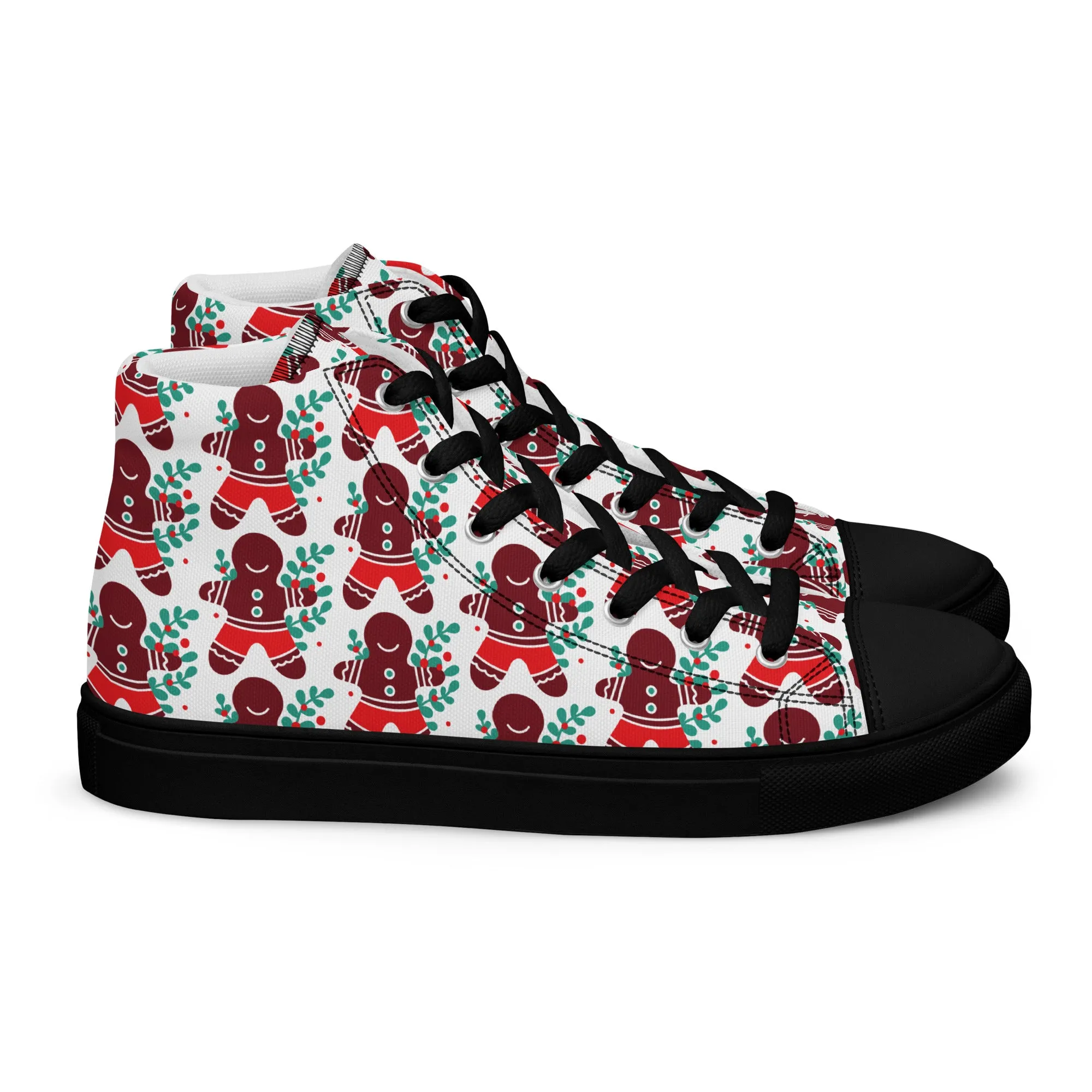 Men Christmas High Top Canvas Shoes (Glamourange Holiday Magic Canvas Shoes For Men - 008)
