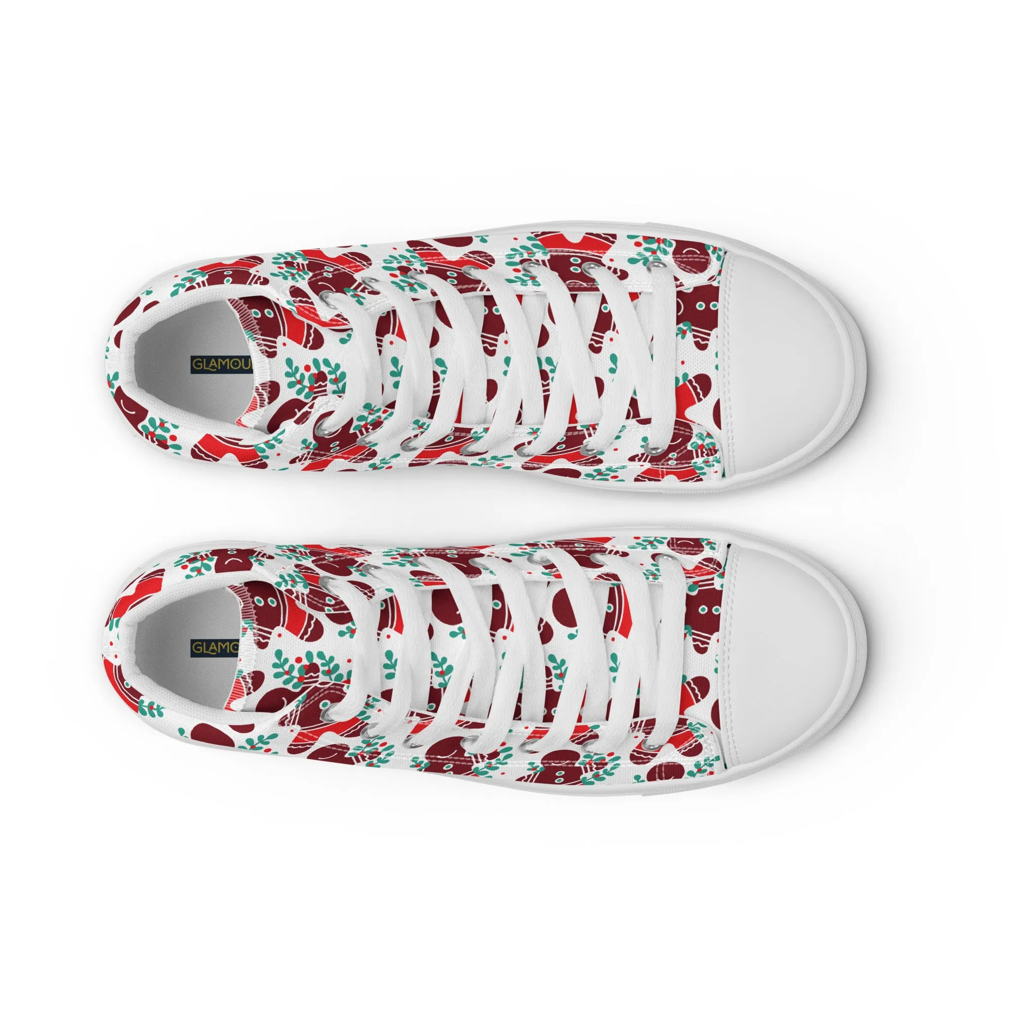 Men Christmas High Top Canvas Shoes (Glamourange Holiday Magic Canvas Shoes For Men - 008)