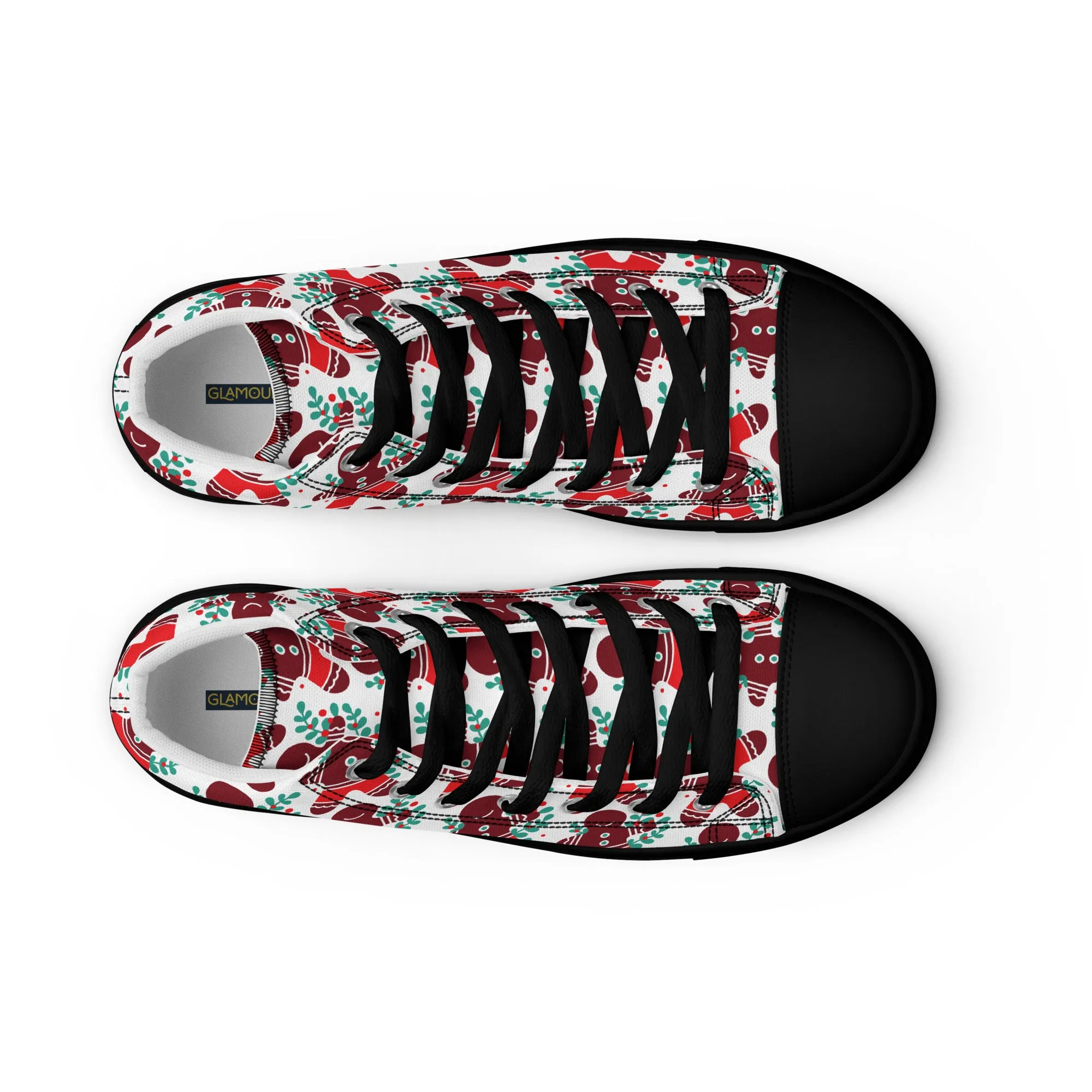 Men Christmas High Top Canvas Shoes (Glamourange Holiday Magic Canvas Shoes For Men - 008)