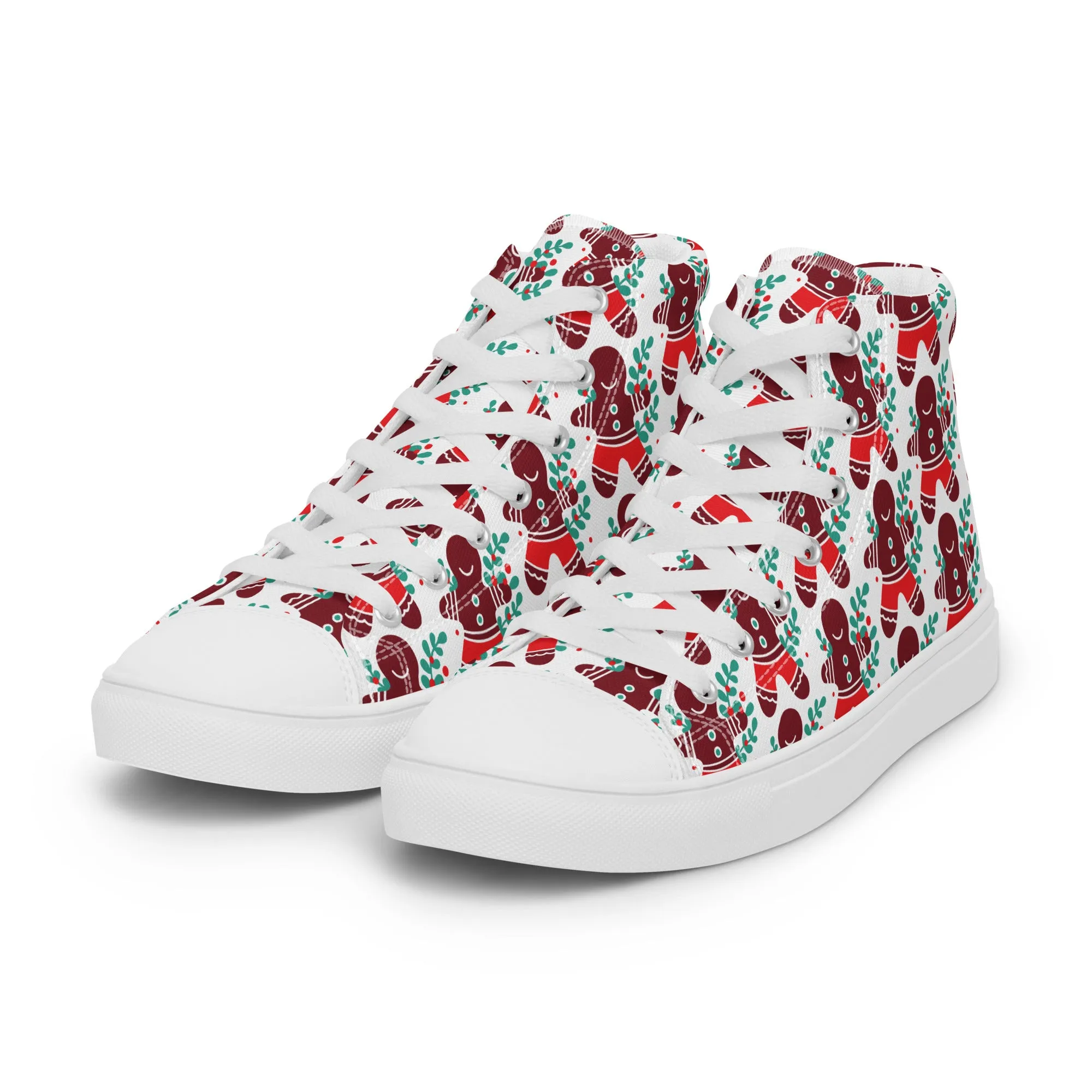 Men Christmas High Top Canvas Shoes (Glamourange Holiday Magic Canvas Shoes For Men - 008)