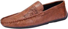 Men Luxury Fashion Loafers Shoes Brown British Fashion Slip-On Outdoor Comfortable Business Dress Shoes Men Shoes