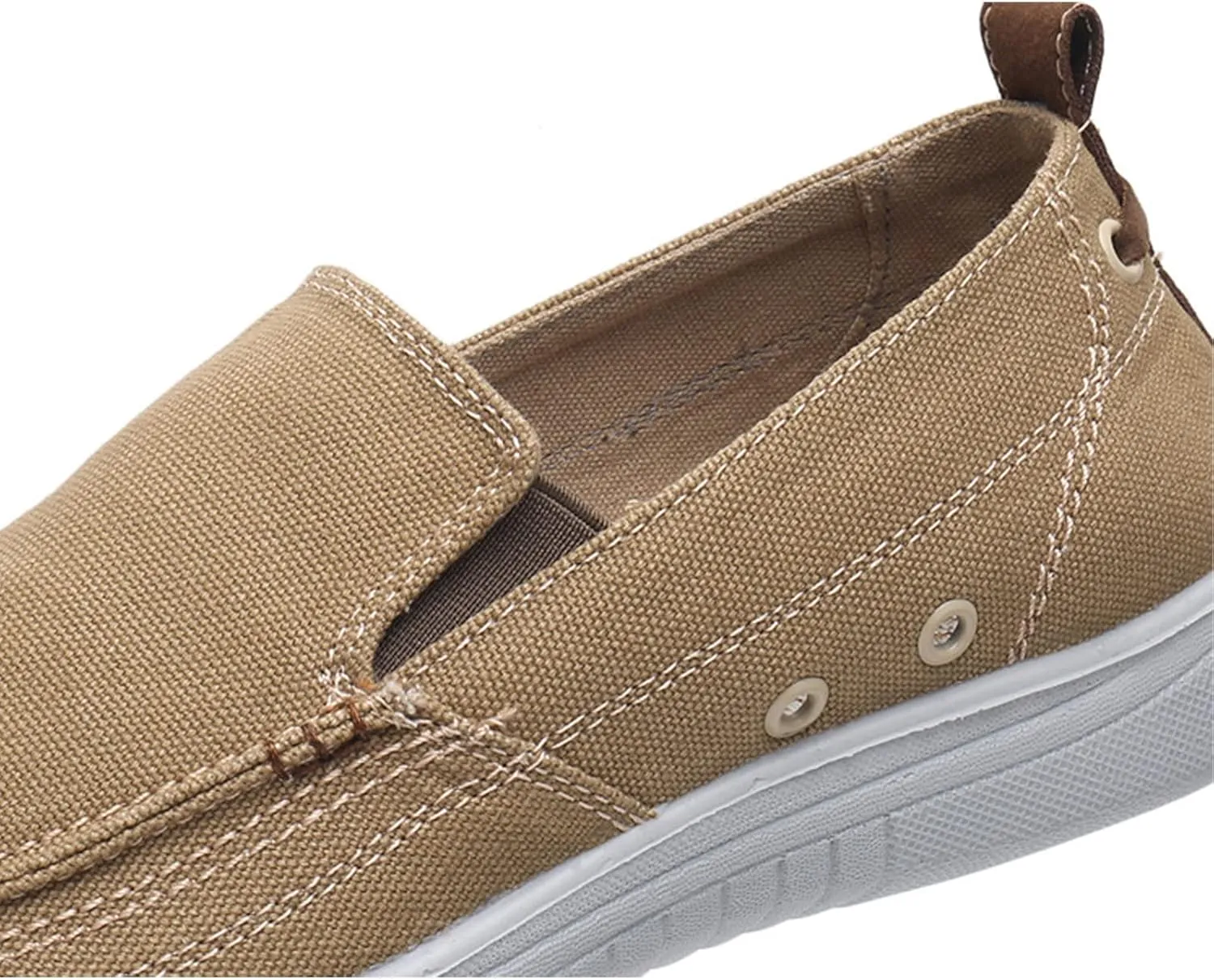 Men's Canvas Stirrup Shoes Casual Comfortable Non-Slip Sneakers Flat Bottom Breathable Soft Bottom Driving Walking Boat Shoes