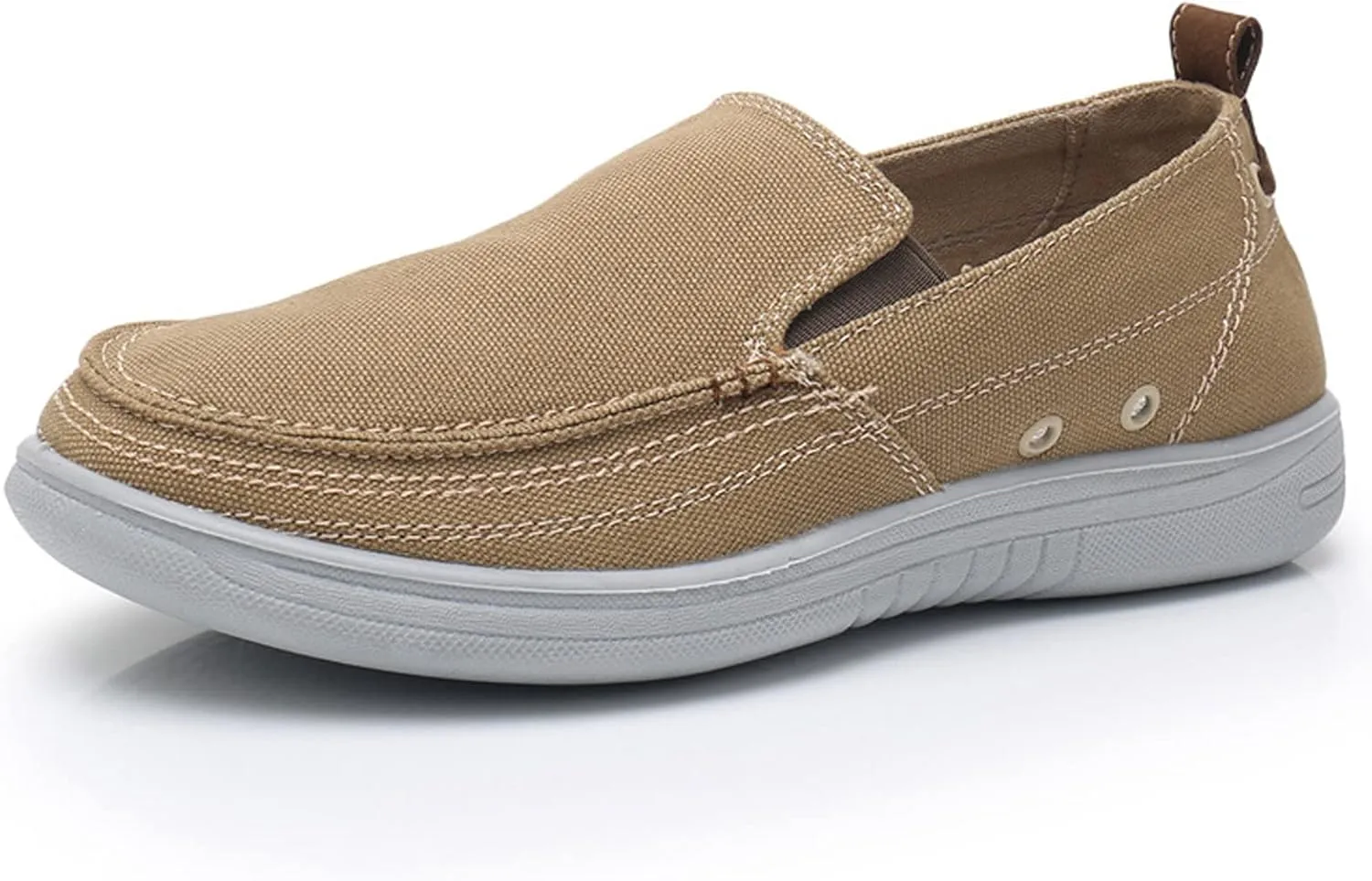 Men's Canvas Stirrup Shoes Casual Comfortable Non-Slip Sneakers Flat Bottom Breathable Soft Bottom Driving Walking Boat Shoes
