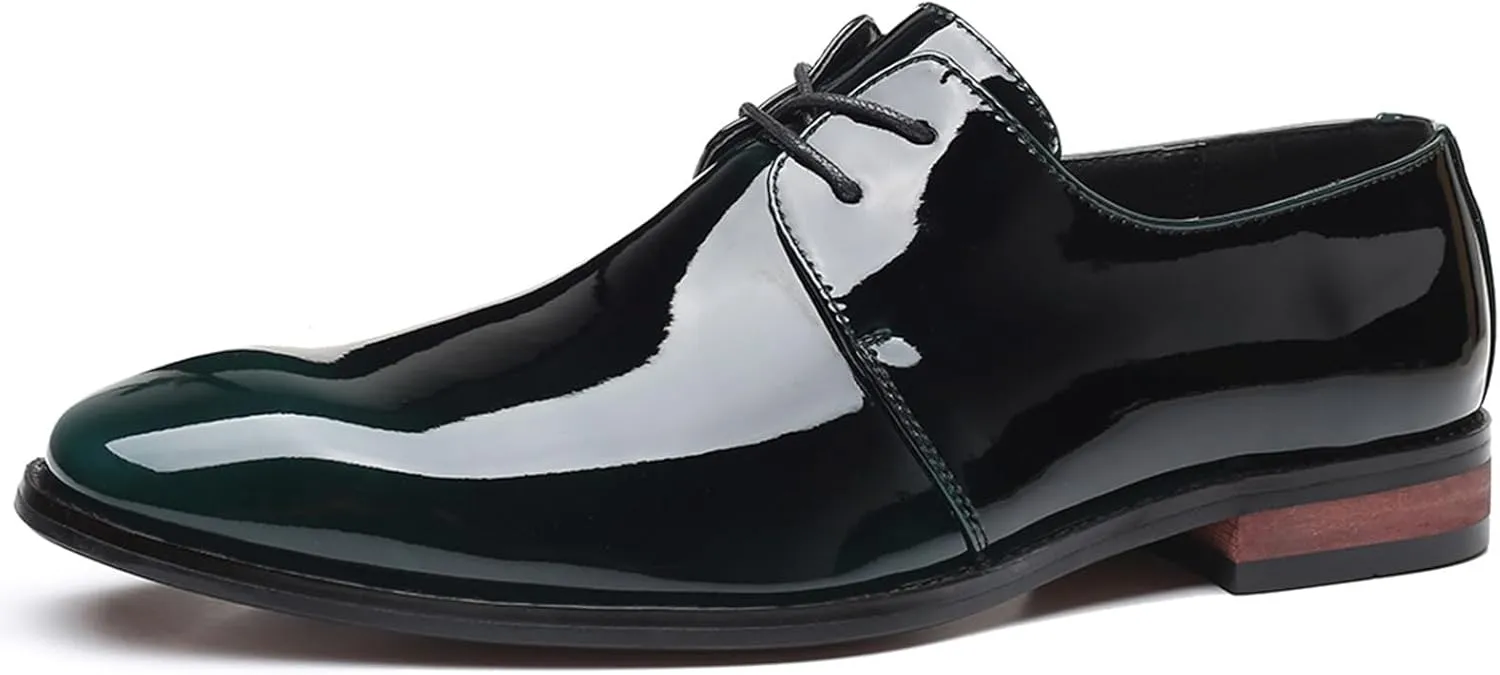 Men's Dress Shoes Casual Business Oxford Derby Leather Shoes PU Fashion Dress Sneakers Business Casual Derby Shoe