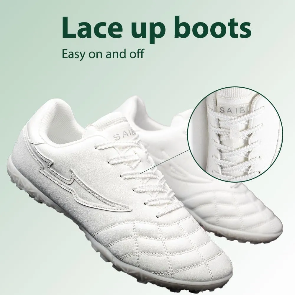 Mens Football Boots Astro Turf, Teenager Football Shoes, Low Top Professional Athletic Kids Football Trainers, Light Up Trainers, TF Anti-Slip Comfort Soccer Shoes for Indoor Outdoor