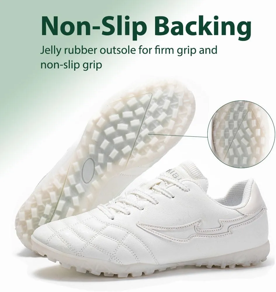 Mens Football Boots Astro Turf, Teenager Football Shoes, Low Top Professional Athletic Kids Football Trainers, Light Up Trainers, TF Anti-Slip Comfort Soccer Shoes for Indoor Outdoor