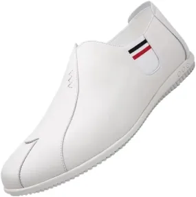 Men's Genuine Leather Slip on Loafers Lightweight Non Slip Soft Bottom Driving Business Work Casual Shoes