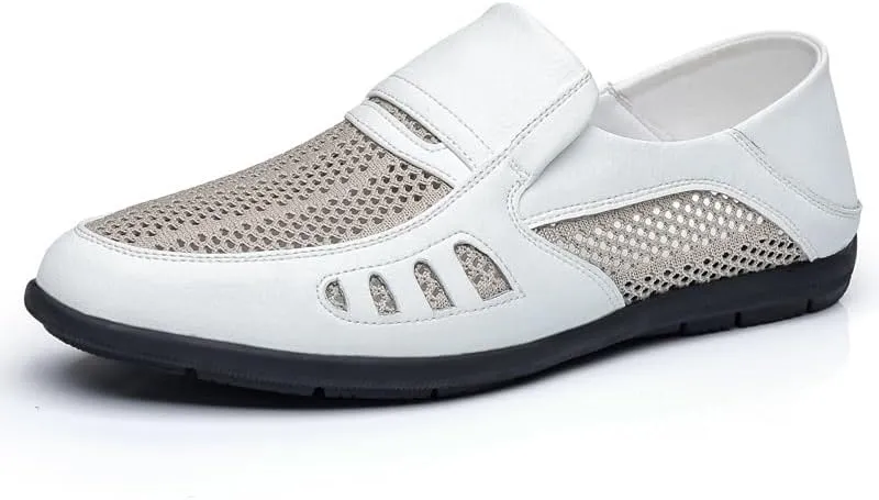 Men's Luxury Loafer Slip-On Shoes Party Dancing Shoes Wedding Shoes Mens Round Toe Non-Slip Lug Sole Business Work Office Dress Shoes Summer Breathable Walking Casual Shoes