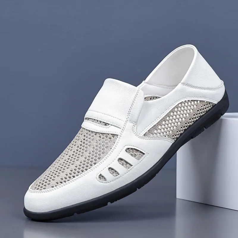 Men's Luxury Loafer Slip-On Shoes Party Dancing Shoes Wedding Shoes Mens Round Toe Non-Slip Lug Sole Business Work Office Dress Shoes Summer Breathable Walking Casual Shoes