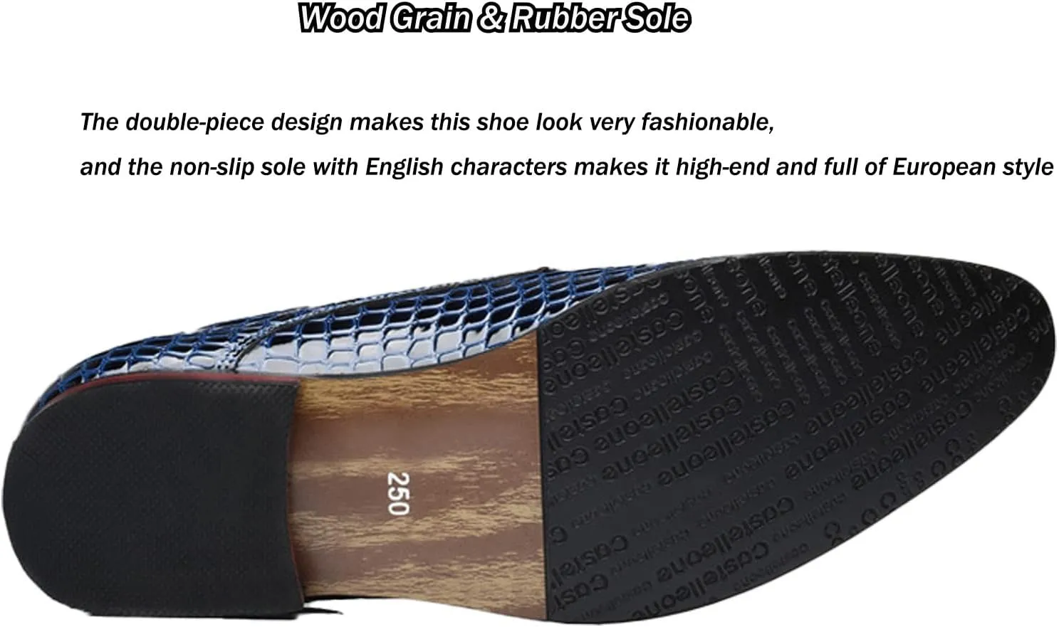 Men's Patent Leather Pointed Toe Leather Pattern Oxford Shoes,Lace-Up Non-Slip Office Derby Wedding Shoes
