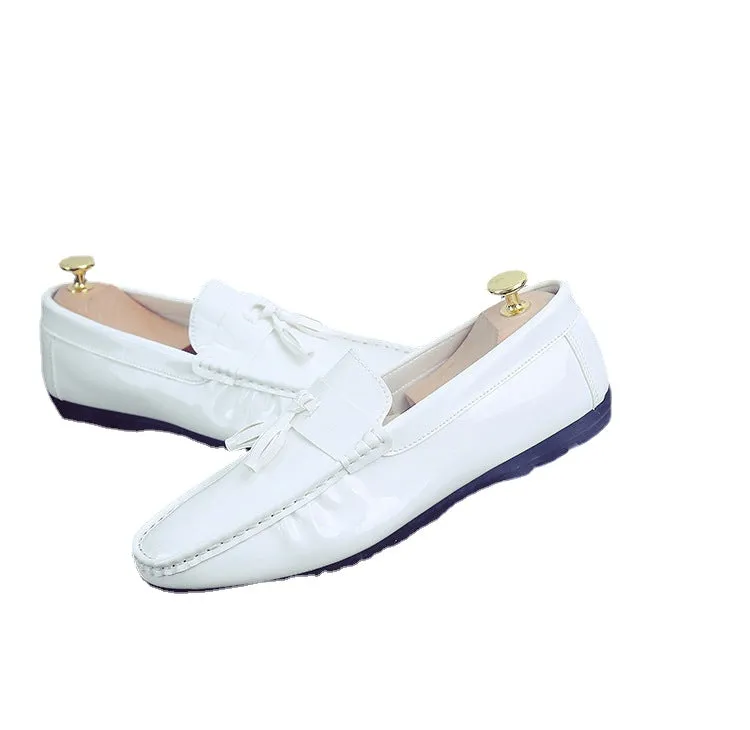 new men's driving peas shoes white lazy casual shoes breathable men's shoes single shoes generation