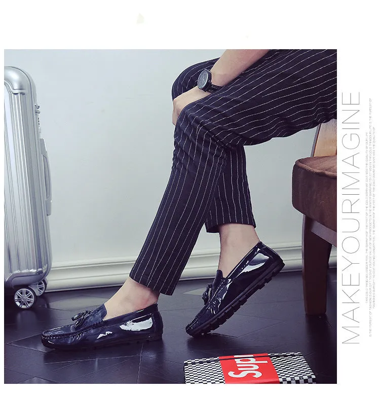 new men's driving peas shoes white lazy casual shoes breathable men's shoes single shoes generation