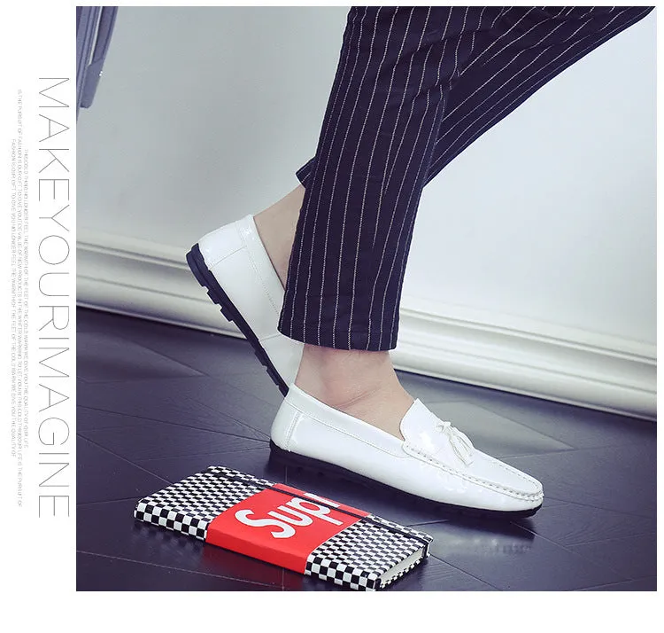 new men's driving peas shoes white lazy casual shoes breathable men's shoes single shoes generation