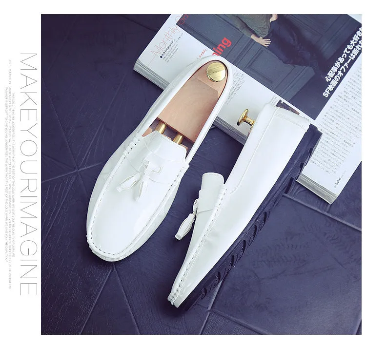 new men's driving peas shoes white lazy casual shoes breathable men's shoes single shoes generation