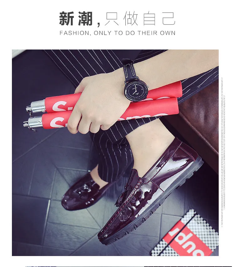 new men's driving peas shoes white lazy casual shoes breathable men's shoes single shoes generation