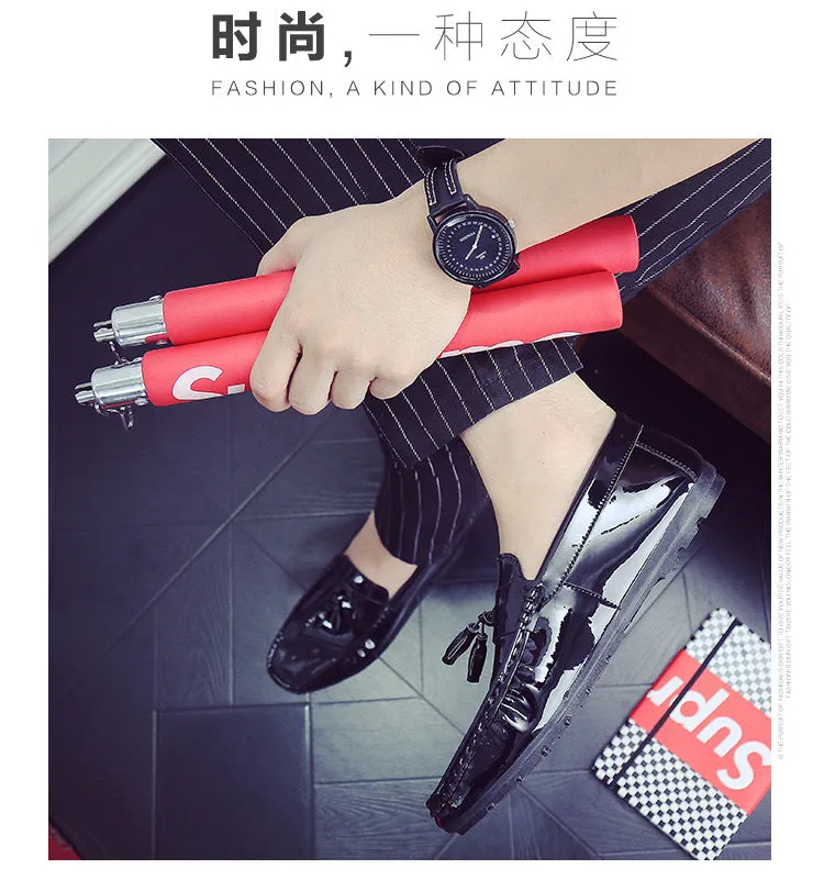 new men's driving peas shoes white lazy casual shoes breathable men's shoes single shoes generation