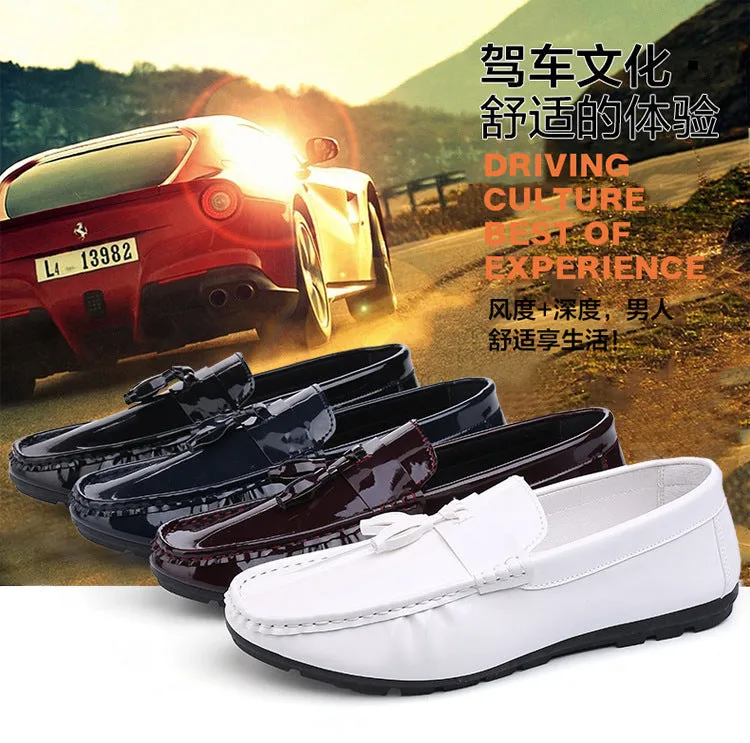 new men's driving peas shoes white lazy casual shoes breathable men's shoes single shoes generation