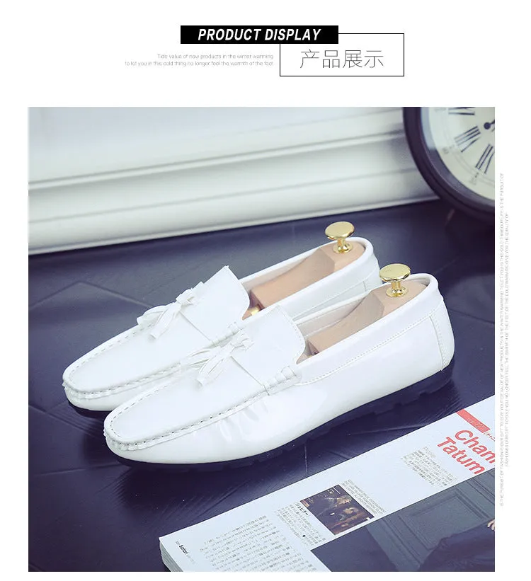 new men's driving peas shoes white lazy casual shoes breathable men's shoes single shoes generation