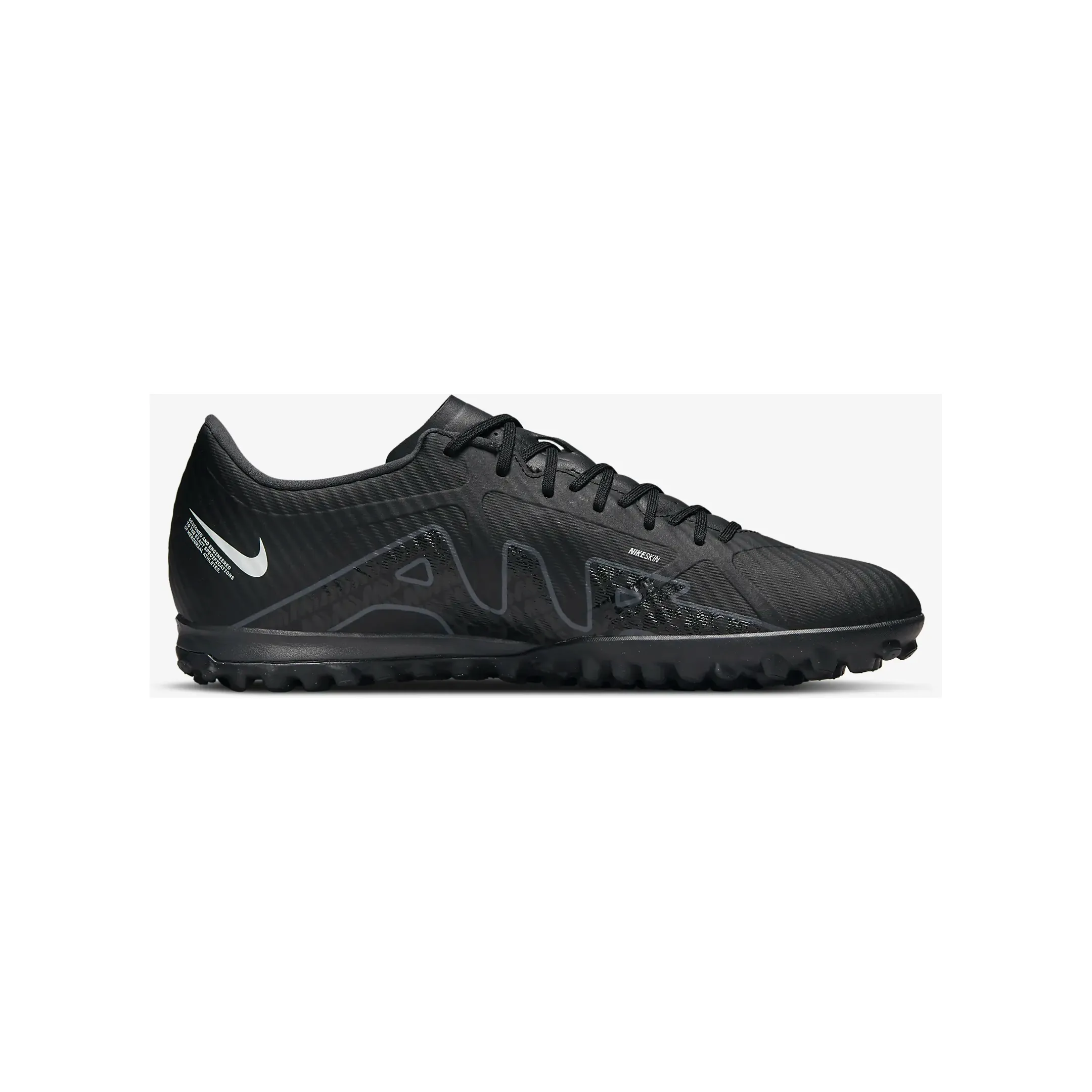 Nike Men's Zoom Mercurial Vapor 15 Academy TF Soccer Shoes - Black / Summit White / Volt / Dark Smoke Grey
