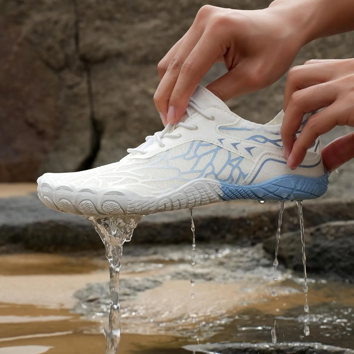 Non-Slip Barefoot Shoes Unisex, Quick Dry Waterproof Trail Running Footwear, Minimalist Zero Drop Beach Water Shoes, Outdoor Athletic Hiking Footwear with Wide Toe Box